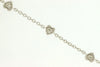 ESTATE .15CT DIAMOND 14KT WHITE GOLD 3D ROUND HEART BY THE YARD LOVE BRACELET