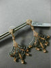 ESTATE .33CT DIAMOND 14KT ROSE & BLACK GOLD 3D OPEN FILIGREE SPIDER WEB EARRINGS