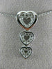 ESTATE 1.15CT DIAMOND 14KT WHITE GOLD 3D CLASSIC HEART JOURNEY PENDANT #18355