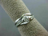 ESTATE .52CT ROUND DIAMOND 14KT WHITE GOLD SEMI BEZEL INFINITY WEDDING RING SET