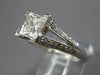 LARGE 1.53CT DIAMOND 14KT WHITE GOLD 3D PRINCESS & ROUND ENGAGEMENT RING #27859