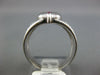 .60CT DIAMOND & AAA RUBY 18KT WHITE GOLD OVAL & ROUND BEZEL FRIENDSHIP LOVE RING