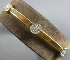 .31CT DIAMOND 14KT 2 TONE GOLD 3D PAST PRESENT FUTURE FLEXIBLE BANGLE BRACELET