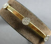 .31CT DIAMOND 14KT 2 TONE GOLD 3D PAST PRESENT FUTURE FLEXIBLE BANGLE BRACELET
