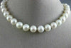 ESTATE LARGE AAA SOUTH SEA PEARL 14KT WHITE GOLD 3D 10MM CLASSIC NECKLACE #26189
