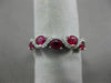 ESTATE 1.03CT DIAMOND & AAA RUBY 14KT WHITE GOLD 5 STONE ETOILE ANNIVERSARY RING