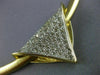 ESTATE LARGE 1.37CT DIAMOND 14K 2 TONE GOLD TRIANGLE SLIDE PENDANT #17213