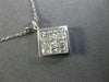 ESTATE WIDE 1.0CT PRINCESS DIAMOND 14KT WHITE GOLD INVISIBLE SQUARE PENDANT 5306