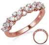 ESTATE .53CT DIAMOND 14KT ROSE GOLD 3D ROUND & MARQUISE SHAPE ZIG ZAG FUN RING