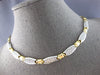 WIDE & LONG 1.82CT DIAMOND 14KT 2 TONE GOLD OVAL SEMI ETERNITY TENNIS NECKLACE