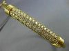 ESTATE 1.15CT DIAMOND 14KT YELLOW GOLD 3D CLASSIC MULTI ROW PAVE BANGLE BRACELET