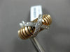 ESTATE WIDE .31CT DIAMOND 18KT WHITE & ROSE GOLD 3D FLEXIBLE SHINY X LOVE RING