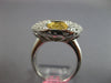 LARGE .94CT WHITE & FANCY YELLOW DIAMOND 18KT 2 TONE GOLD CIRCULAR PAVE FUN RING