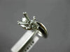 ESTATE .30CT DIAMOND 18KT WHITE GOLD 3D WAVE SEMI MOUNT ENGAGEMENT RING #11637