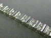 ESTATE WIDE 3.45CT DIAMOND 14KT WHITE GOLD 3D TWO ROW CHANNEL TENNIS BRACELET