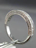 ESTATE 1.15CT ROUND & PRINCESS DIAMOND 18K WHITE GOLD SEMI ETERNITY WEDDING RING
