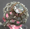GIA CERTIFIED 2.28CT WHITE PINK & BLUE DIAMOND 18K WHITE GOLD 3D ENGAGEMENT RING