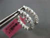 1.8CT DIAMOND 18KT WHITE GOLD 3D INSIDE OUT LUCIDA OVAL HUGGIE HANGING EARRINGS