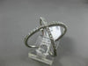 ESTATE LARGE .61CT DIAMOND 14KT WHITE GOLD 3D CRISS CROSS X INFINITY LOVE RING