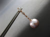 LARGE .76CT DIAMOND & AAA PINK SOUTH SEA PEARL 14K ROSE GOLD 3D JOURNEY EARRINGS