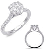 .91CT DIAMOND 14KT WHITE GOLD 3D FLOWER ROUND INVISIBLE FRIENDSHIP PROMISE RING