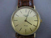 ESTATE LONGINES SWISS QUARTZ GOLD FILLED MENS WATCH CROCODILE BAND 35MM #21586