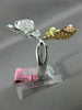 ESTATE LARGE .94CT MULTI COLOR DIAMOND 18K TRI COLOR GOLD 3D BUTTERFLY LOVE RING