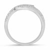 ESTATE .28CT DIAMOND 14KT WHITE GOLD 3D MULTI ROW TENSION CRISS CROSS SNAKE RING