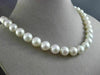 ESTATE LARGE AAA SOUTH SEA PEARL 14KT WHITE GOLD 3D 10MM CLASSIC NECKLACE #26189