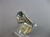 ESTATE 1.07CT DIAMOND & AAA SAPPHIRE 14KT WHITE GOLD 3D V SHAPE ENGAGEMENT RING