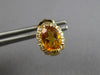 1.47CT DIAMOND & AAA CITRINE 14KT YELLOW GOLD OVAL & ROUND FLOWER STUD EARRINGS