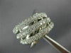 ESTATE LARGE 2.09CT DIAMOND 14K WHITE GOLD MULTI ROW CRISS CROSS FUN RING #18560