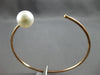 .06CT DIAMOND & AAA SOUTH SEA PEARL 14K ROSE GOLD FLEXIBLE FUN BANGLE BRACELET