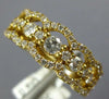 WIDE .77CT DIAMOND 18KT YELLOW GOLD 3D 3 ROW LOVE KNOT FILIGREE ANNIVERSARY RING