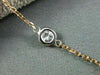 ESTATE 1.10CT DIAMOND 14KT WHITE & ROSE GOLD BY THE YARD NECKLACE 18" LONG 21743