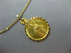 ANTIQUE 14KT YELLOW GOLD 3D HANDCRAFTED CIRCULAR CHRIST RELIGIOUS PENDANT #25001