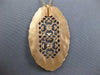 ESTATE .16CT DIAMOND 14KT ROSE GOLD 3D FILIGREE ETOILE OVAL HEART LOVE NECKLACE