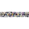 EXTRA LARGE 61.64CT DIAMOND & AAA MULTI COLOR SAPPHIRE 18KT WHITE GOLD BRACELET