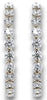 .35CT DIAMOND 18K WHITE GOLD ROUND SHARED PRONG INSIDE OUT HOOP HANGING EARRINGS