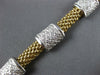 ESTATE .75CT DIAMOND 14KT 2 TONE GOLD PAVE SQUARE BY THE YARD MESH LOVE NECKLACE