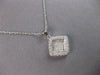 ESTATE LARGE 1.19CT DIAMOND 18KT WHITE GOLD 3D INVISIBLE SQUARE FLOATING PENDANT
