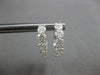 ESTATE 1.85CT DIAMOND 18KT WHITE GOLD 3D CLASSIC 5 STONE HUGGIE FUN EARRINGS