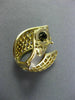 ESTATE EXTRA LARGE 5.39CT DIAMOND 18KT 2 TONE GOLD LEAF CLIP ON EARRINGS #26172