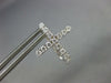 ESTATE .54CT DIAMOND 18KT WHITE GOLD CLASSIC CROSS HUGGIE HOOP HANGING EARRINGS
