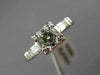 ANTIQUE .69CT ROUND DIAMOND PLATINUM 3D FILIGREE FISHTAIL ENGAGEMENT RING #20928