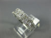 WIDE .75CT DIAMOND 14KT WHITE GOLD 3D ROUND & BAGUETTE CLASSIC ANNIVERSARY RING
