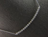 ESTATE .83CT DIAMOND 14KT WHITE GOLD 3D CLASSIC ROUND FILIGREE BAR LOVE NECKLACE
