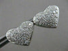 ESTATE 1.70CTW DIAMOND PAVE HEART 14KT WHITE GOLD EARRINGS 18MM E/F VVS #21492