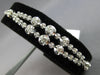 ESTATE WIDE 1.30CT DIAMOND 14KT WHITE GOLD GRADUATING 2 ROW FUN TENNIS BRACELET