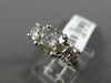 ESTATE 2.58CT DIAMOND 14K WHITE GOLD 3 STONE PAST PRESENT FUTURE ENGAGEMENT RING